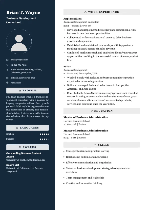 The Anchor template, full page