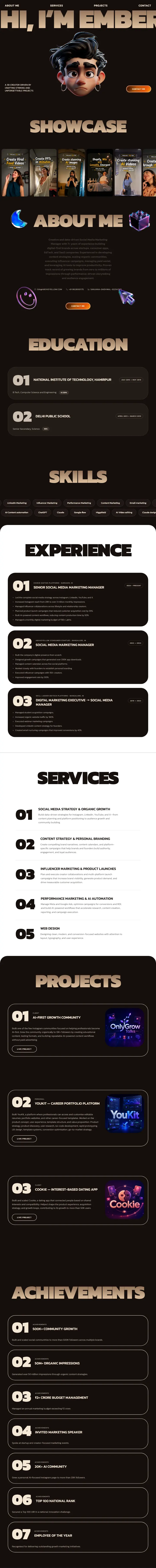 The Ember template, full page