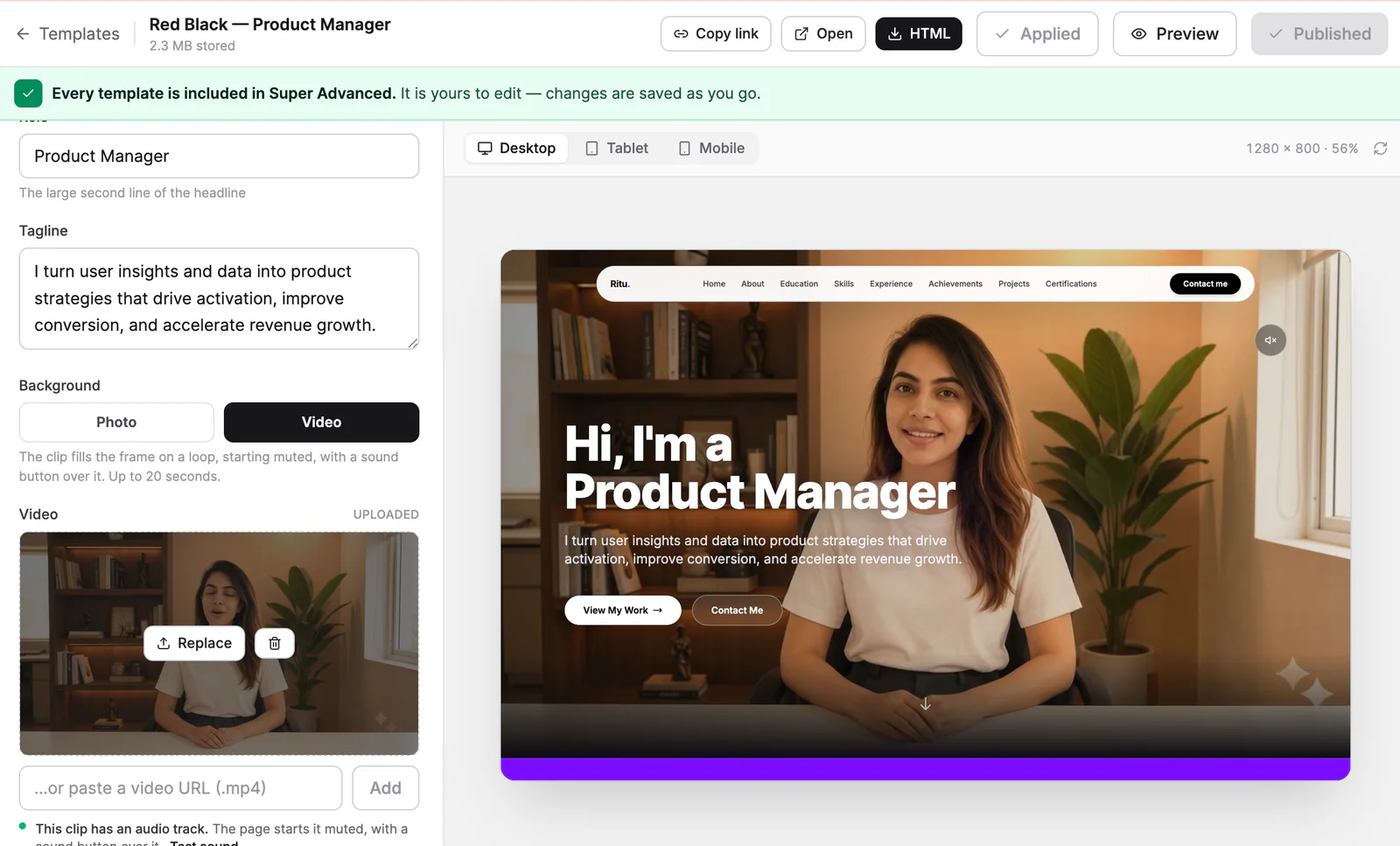 Build a Portfolio Website With a Talking Intro Video Using ChatGPT, Google Flow and Aboveyellow