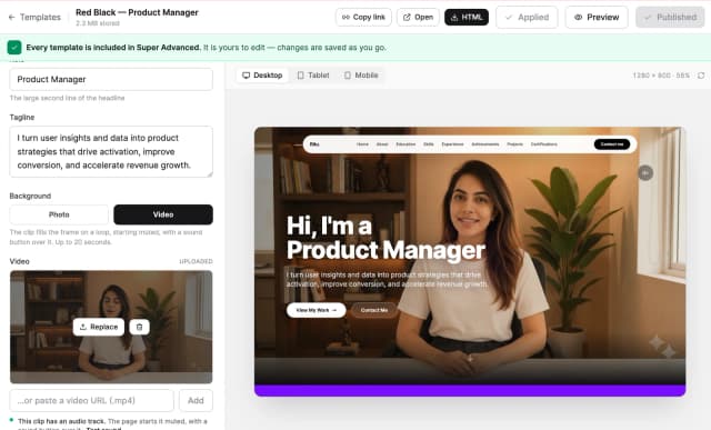 Build a Portfolio Website With a Talking Intro Video Using ChatGPT, Google Flow and Aboveyellow
