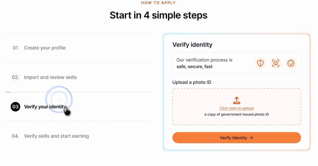 Outlier step 3: Verify your identity with a photo ID